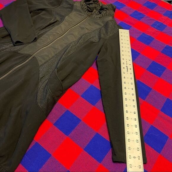 YEST Black Ruffle Jacket Parka Size M/L/XL See Measurements - Picture 9 of 14